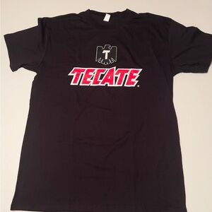 NWOT Cerveza Tecate Mexican Beer Brewery Logo Souvenir Black SS T Shirt Size L